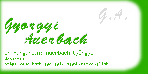 gyorgyi auerbach business card