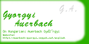 gyorgyi auerbach business card